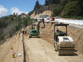 PACIFIC RESTORATION GROUP California State Route 330 had failed in multiple slopes in three areas.